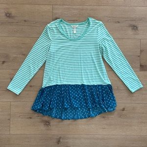 Women’s Matilda Jane Mint Green Striped Shirt in XS